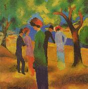 Lady in a Green Jacket August Macke